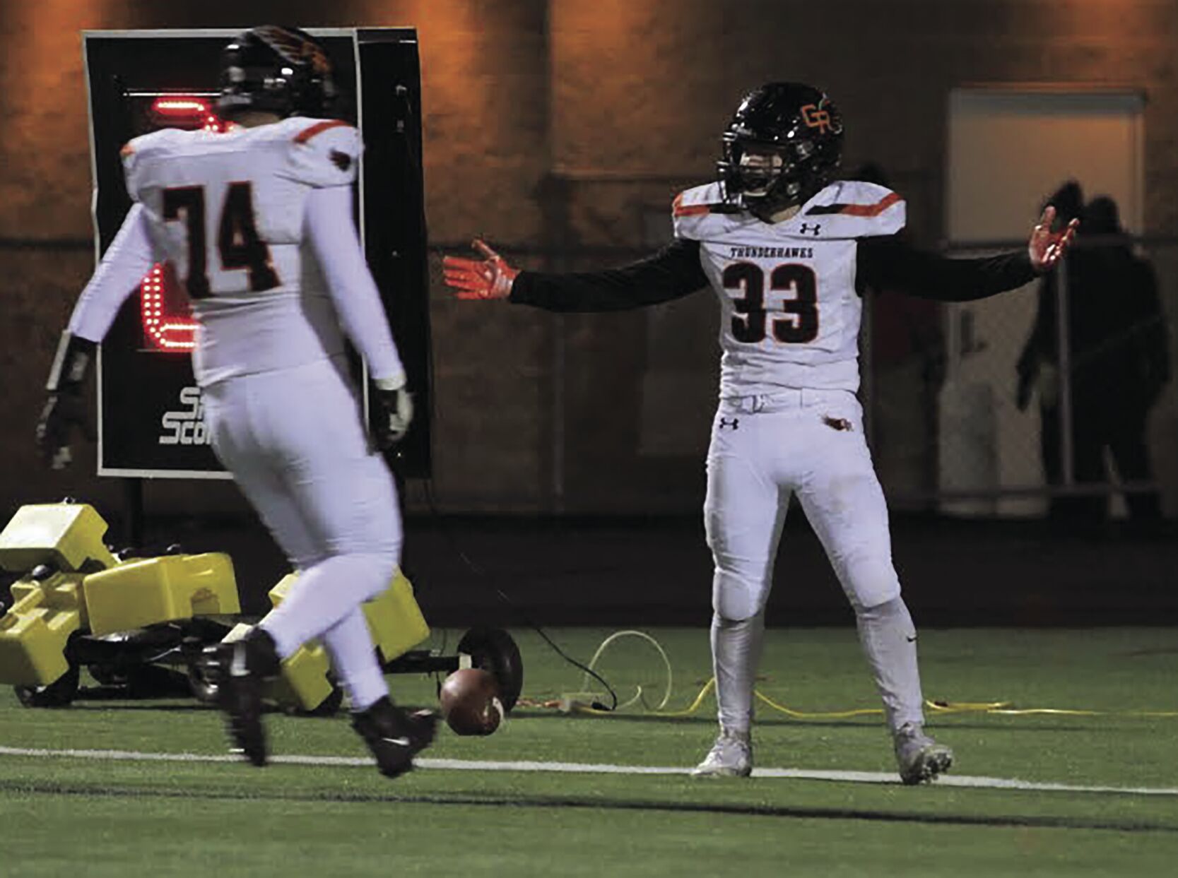 Celebrating touchdowns at the state tournament